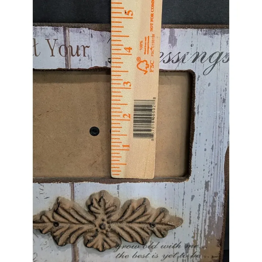 Vintage Farmhouse Frame Anniversary Wedding Count Your Blessings Grow Old With